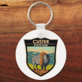 Custer State Park South Dakota American Bison Sleutelhanger (Voorkant)