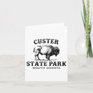 Custer State Park South Dakota American Bison Souv Kaart