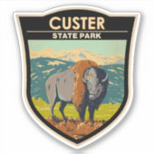 Custer State Park South Dakota American Bison Sticker (Voorkant)