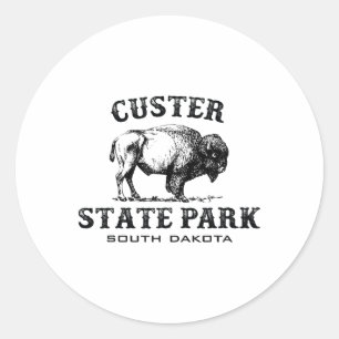 Custer State Park South Dakota Amerikaanse Bizon S Ronde Sticker