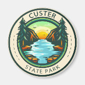 Custer State Park South Dakota Badge Magneet (Voorkant)