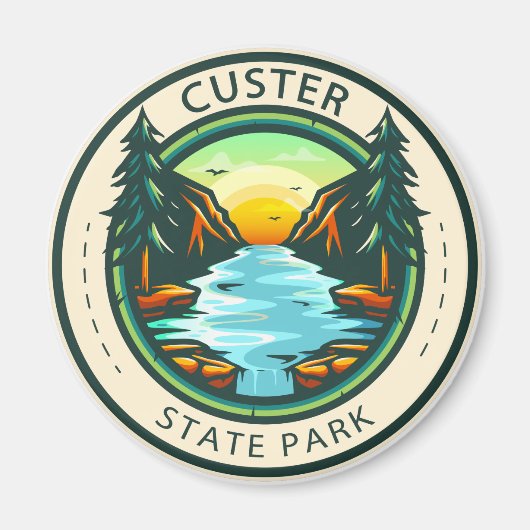 Custer State Park South Dakota Badge Magneet (Voorkant)