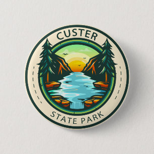 Custer State Park South Dakota Badge Ronde Button 5,7 Cm