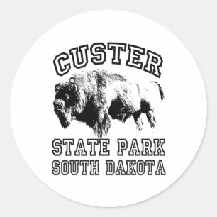 Custer State Park South Dakota Bizons Natuur Wande Ronde Sticker