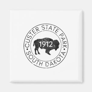 Custer State Park South Dakota Bizons Wandelen Rei Magneet