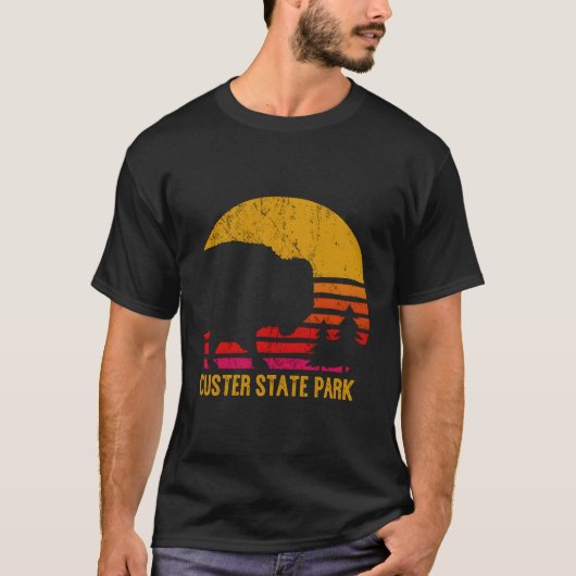 Custer State Park South Dakota Buffalo Roundup T-shirt (Voorkant)