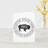 Custer State Park South Dakota Buffel Wandeltocht Kaart (Gele Bloem)