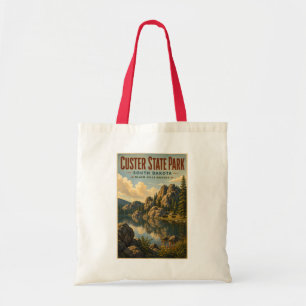 Custer State Park South Dakota Illustratie Reizen Tote Bag