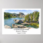 Custer State Park South Dakota Poster, Aquarel Poster (Voorkant)