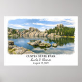 Custer State Park South Dakota Poster, Aquarel Poster (Voorkant)
