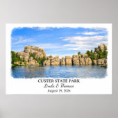 Custer State Park South Dakota Poster, Watercolor Poster (Voorkant)