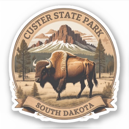 Custer State Park South Dakota Sticker (Voorkant)