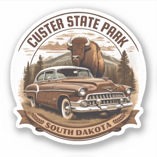 Custer State Park South Dakota Sticker (Voorkant)