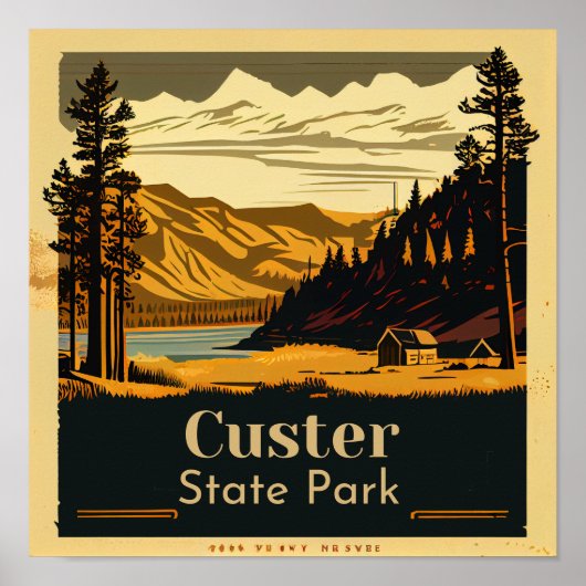 Custer State Park Square Poster (Voorkant)