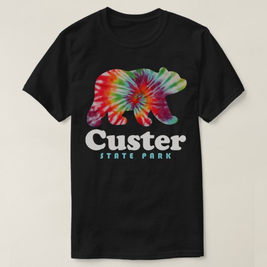 Custer State Park Tie Dye Beer Zuid-Dakota T-shirt (Design voorkant)