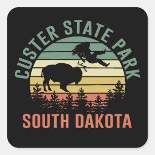 Custer State Park Vierkante Sticker