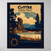 Custer State Park Vintage Poster (Voorkant)