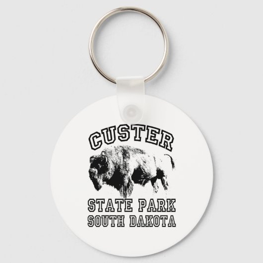 Custer State Park Zuid-Dakota Buffel Natuur Wandel Sleutelhanger (Voorkant)
