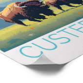Custer State South Dakota Reizen Poster (Hoek)