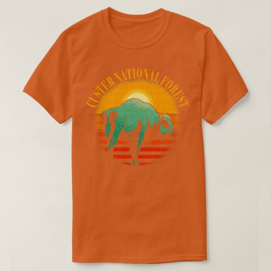 Custer US National Forest Montana Zuid-Dakota T-shirt (Design voorkant)