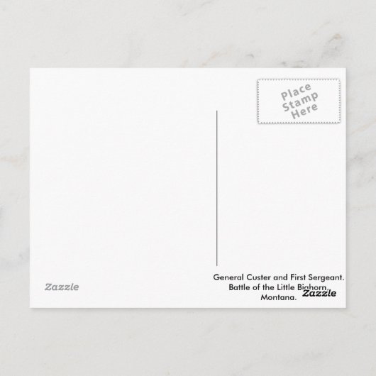 Custer's Ghost Briefkaart (Achterkant)