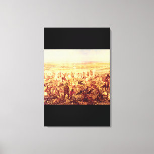 Custer's last Fight', Onbekend_Art van Amerika Canvas Afdruk