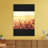 Custer's last Fight', Onbekend_Art van Amerika Canvas Afdruk (Insitu (Woonkamer))