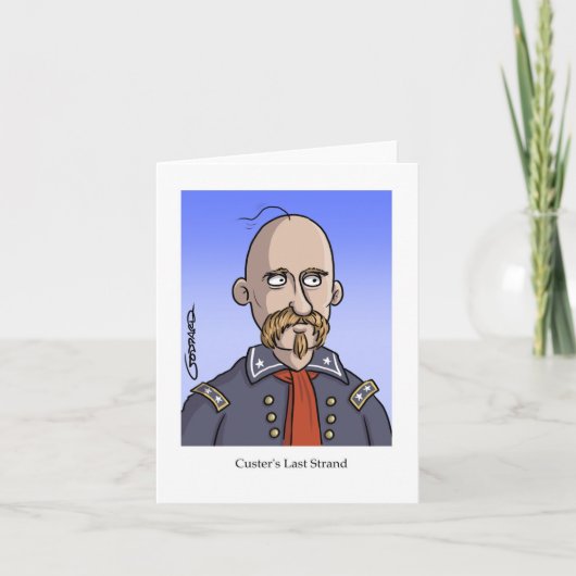 Custer's last Strand - Funny cartoon card Kaart (Voorkant)