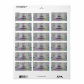 Custimed Cool Gray Snake Skin Animal Print Etiket (Full Sheet)