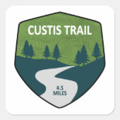 Custis Trail Vierkante Sticker (Voorkant)