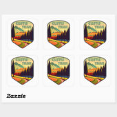Custis Trail Virginia Kleuren Vierkante Sticker (Vel)