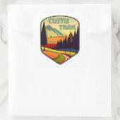 Custis Trail Virginia Kleuren Vierkante Sticker (Tas)
