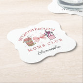 Custo Overcafeïnehoudende moeders club Kartonnen Onderzetters (Gekanteld)