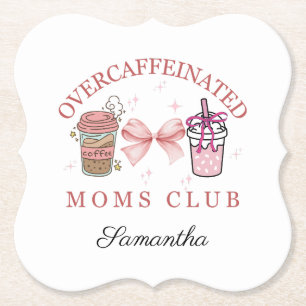 Custo Overcafeïnehoudende moeders club Kartonnen Onderzetters