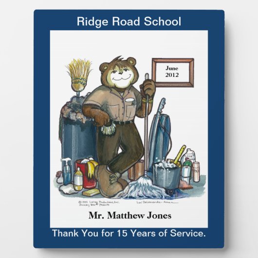 Custodian Award of Recognition Plaque Fotoplaat (Voorkant)