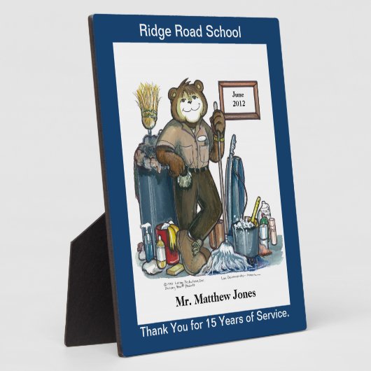 Custodian Award of Recognition Plaque Fotoplaat (Zijkant)