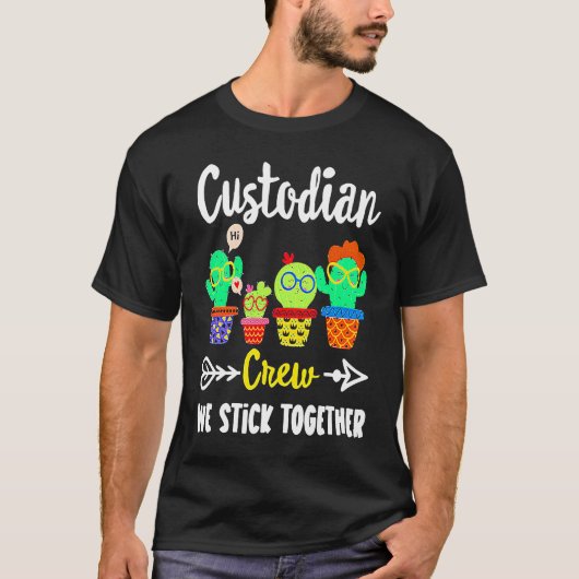 Custodian Crew We Stick Together  Cactus T-shirt (Voorkant)