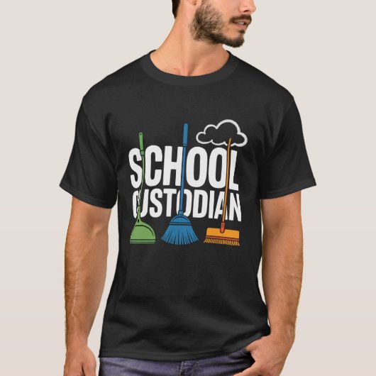 Custodian Custodians Because Funny Janitor T-shirt (Voorkant)