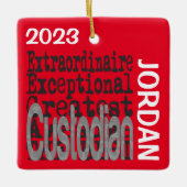 Custodian Extraordinaire CUSTOM Keramisch Ornament (Voorkant)