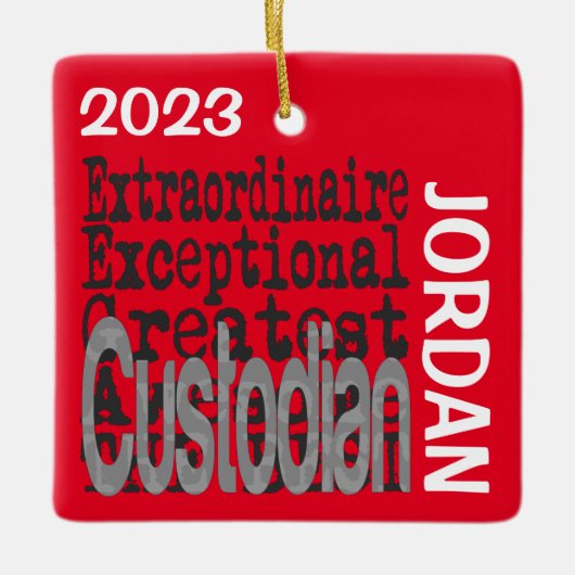 Custodian Extraordinaire CUSTOM Keramisch Ornament (Voorkant)