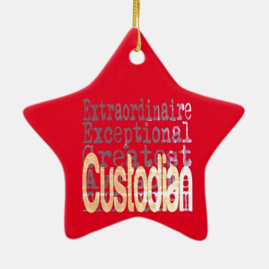 Custodian Extraordinaire Keramisch Ornament (Achterkant)