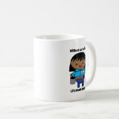 Custodian Janitor Black Vrouw Funny Personalize Koffiemok (Voorkant rechts)