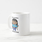 Custodian Janitor Black Vrouw Funny Personalize Koffiemok (Voorkant links)