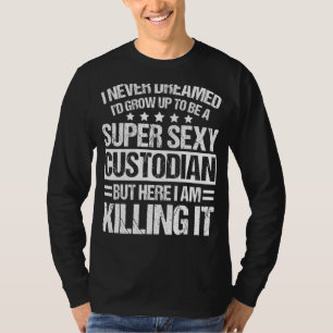 Custodian Kleding Uniek Bewaardersontwerp T-shirt