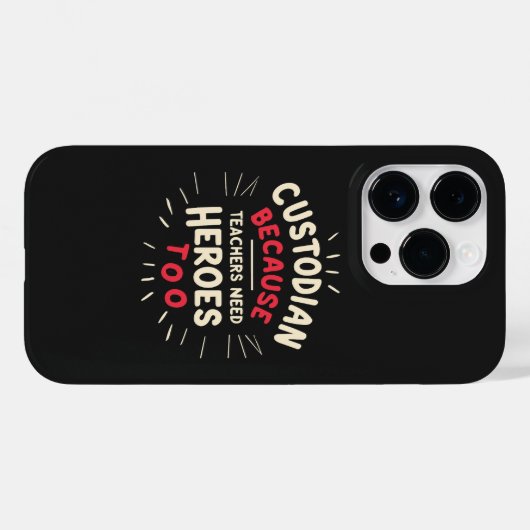 Custodian omdat leraren ook helden nodig hebben Case-Mate iPhone case (Achterkant (horizontaal))