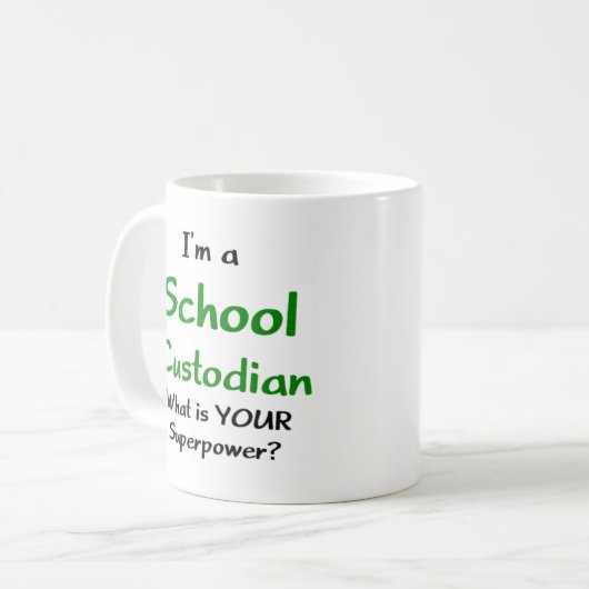 custodian school koffiemok (Voorkant links)