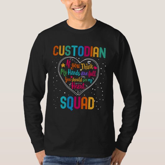 Custodian Squad Appreciation Week Terug naar Schoo T-shirt (Voorkant)