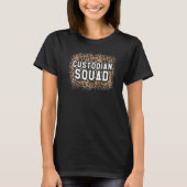 Custodian Squad School Cute Appreciate Cleaning St T-shirt (Voorkant)