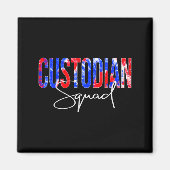 Custodian Squad Tie Dye Back To School Women Appre Magneet (Voorkant)