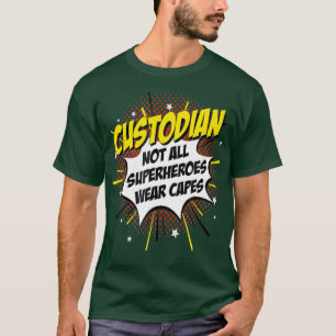 Custodian Superheld Comic Superpower Gift T-shirt